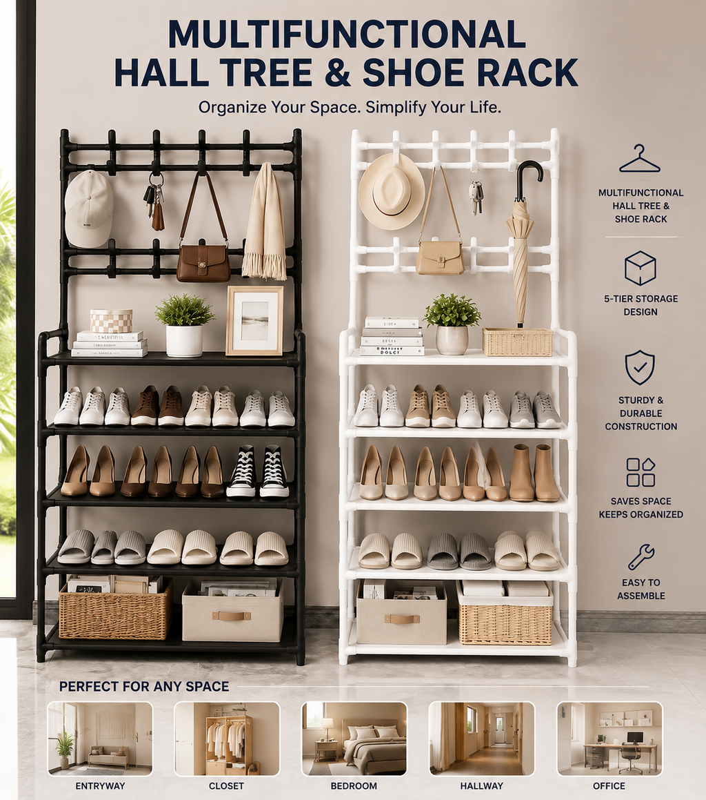 PRAKTIKO SpaceRack™ — 5-Tier Entryway Organizer